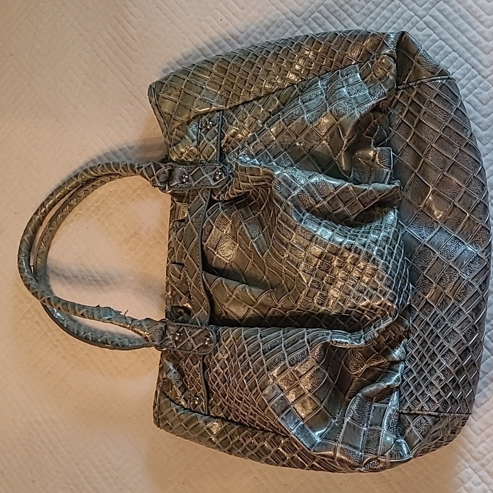 Bagtique brand large emerald green colored handbag, Shoulder Bag